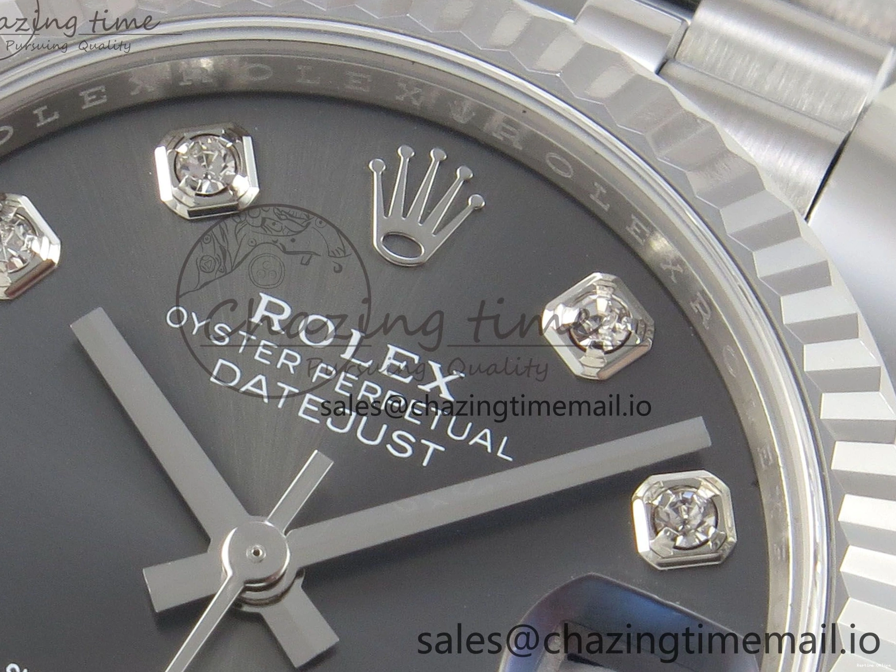 0228 Popular DateJust 31 278274 THBF 1:1 Best Edition 904L Steel Gray Diamond Dial on SS Jubilee Bracelet HZ Cal. 5